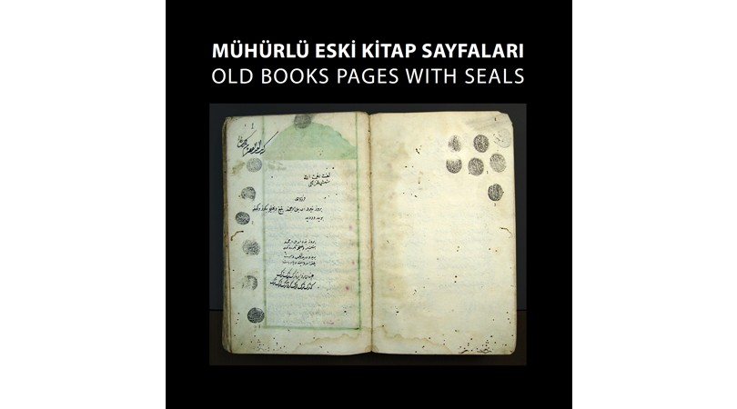 Exhibition of the Old Books Pages with Seals